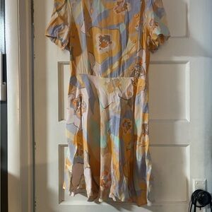 Zara Multicolor Floral Midi Dress